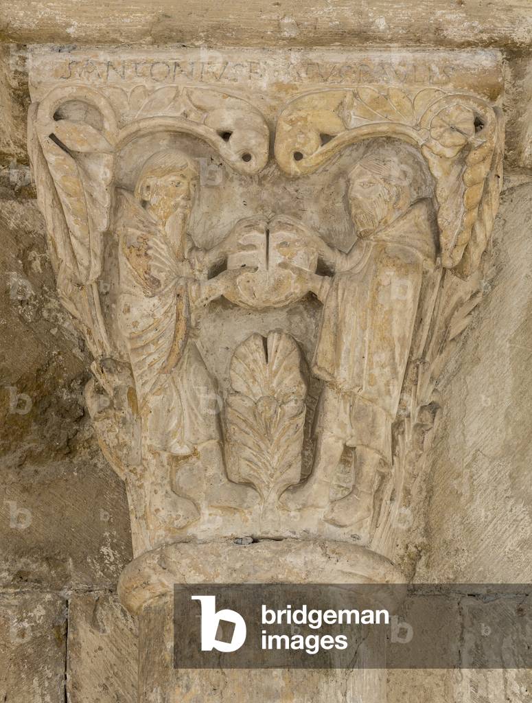 The meal of St Anthony and St Paul 12th century (sculpture)