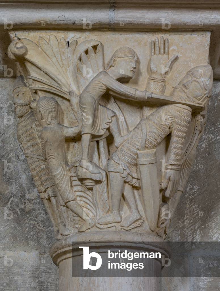 David and Goliath 12th century (sculpture)