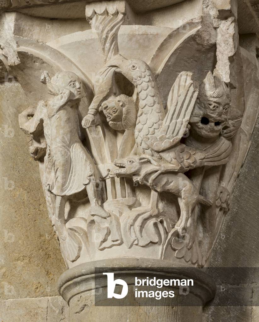 The abduction of Ganymede 12th century (sculpture)