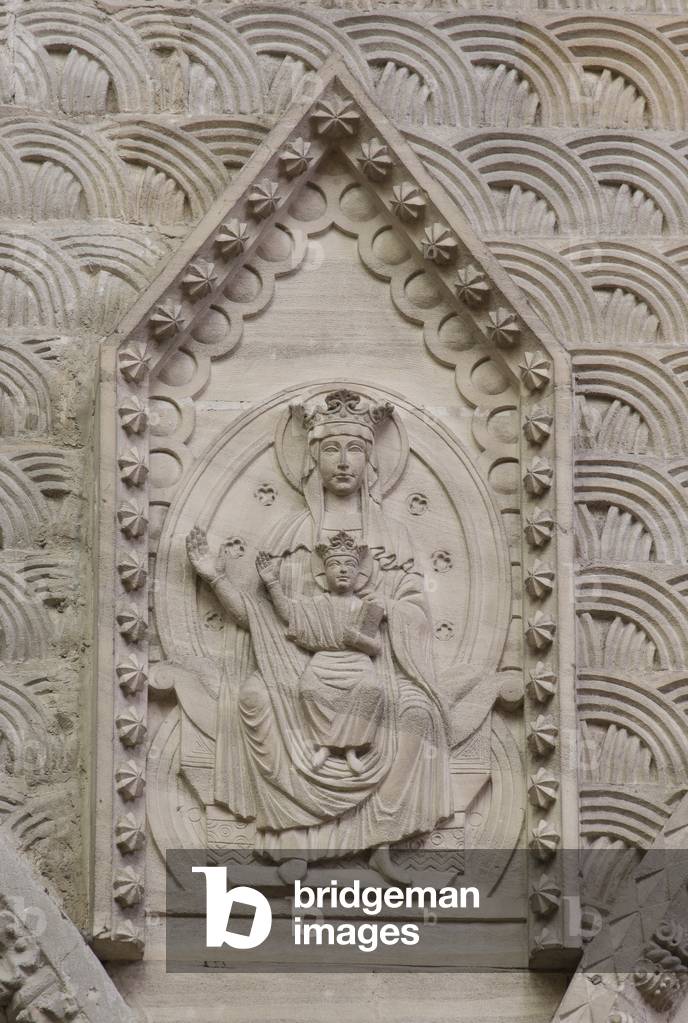 Virgin and Child, Low Reliefs of the Nave 19th Century, Cathedral of Saint Vincent de Bayeux