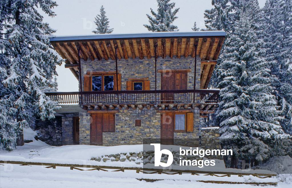 The chalet Joliot Curie in Courchevel (Savoie).Construction 1949-1950, architect Denys Pradelle.