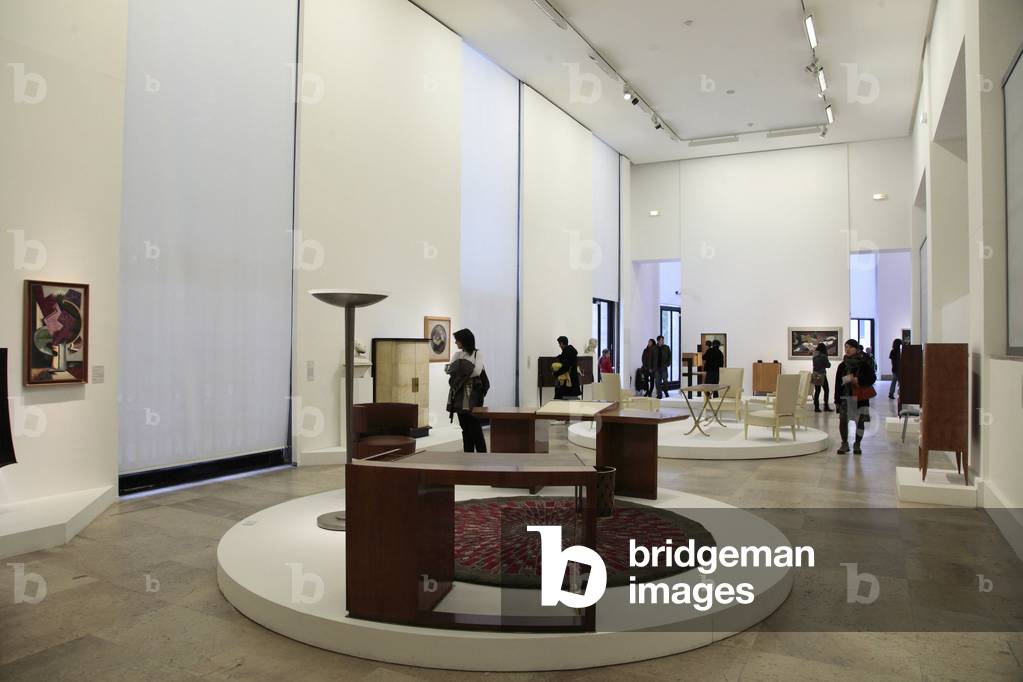 The Decorative Art Collection of the Musee d'Art Moderne de la Ville de Paris, Avenue du President Wilson, Paris 75016. Architecture by Jean-Claude Dondel, Andre Aubert, Paul Viard and Marcel Dastugue, 1937. Artist Jean Dunand (1877 - 1942) and Andre Arbus