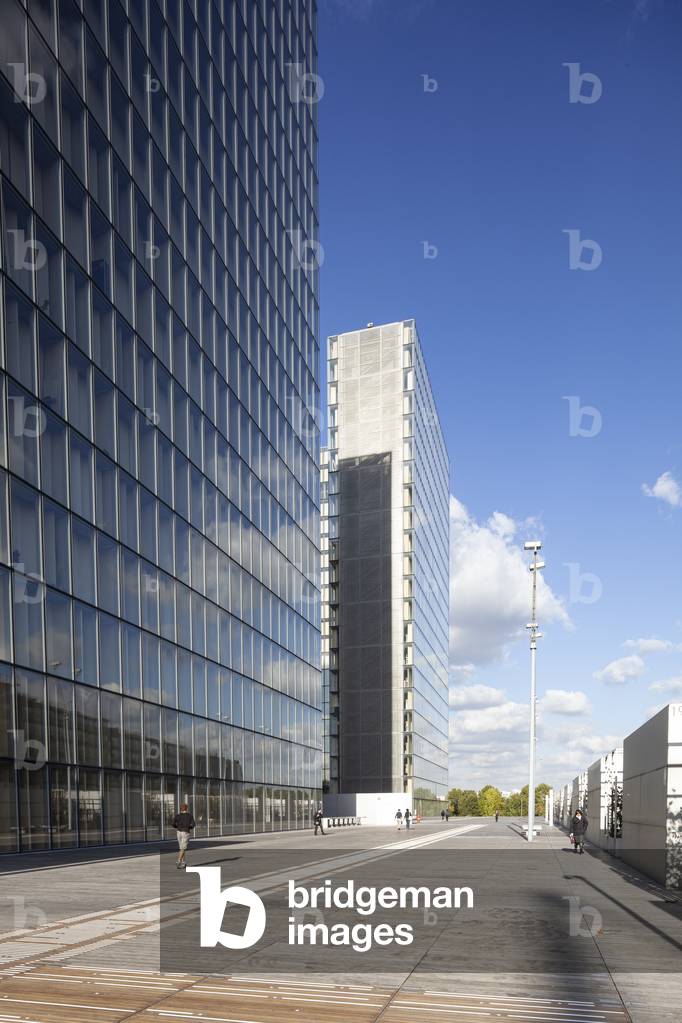 View of the Francois Mitterand Library (1989), Paris