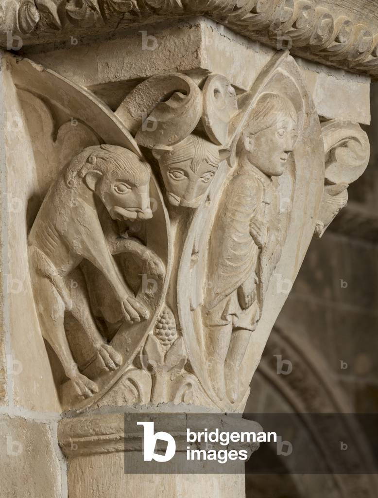 Daniel in the Lions' Den 12th Century (sculpture)