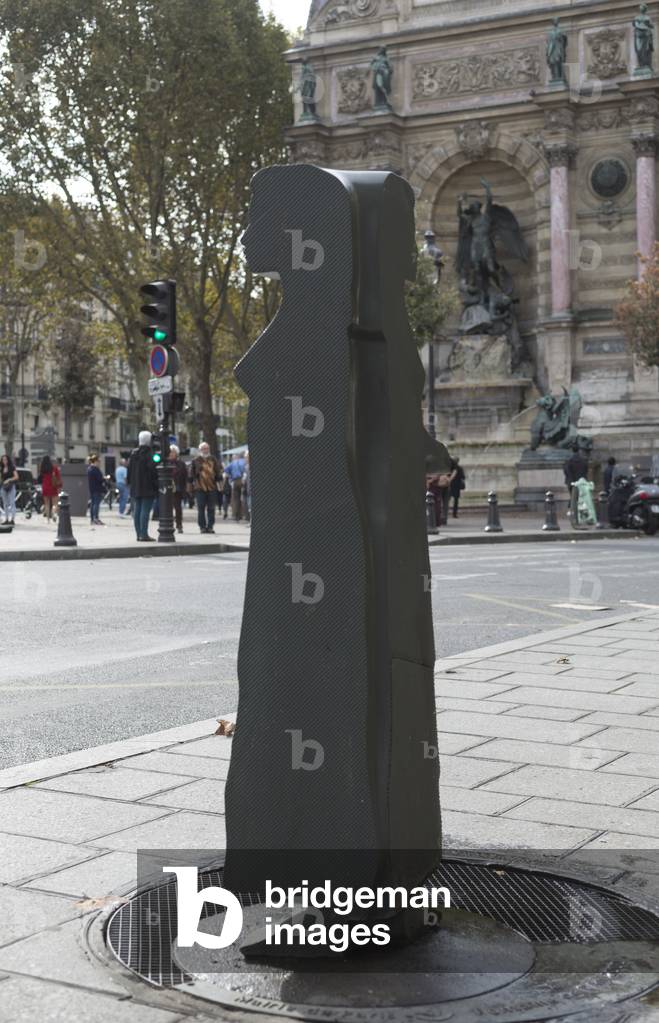 Millenaire fountain or fountain of the year 2000 or RADI fountain, Paris, 2018 (photography)