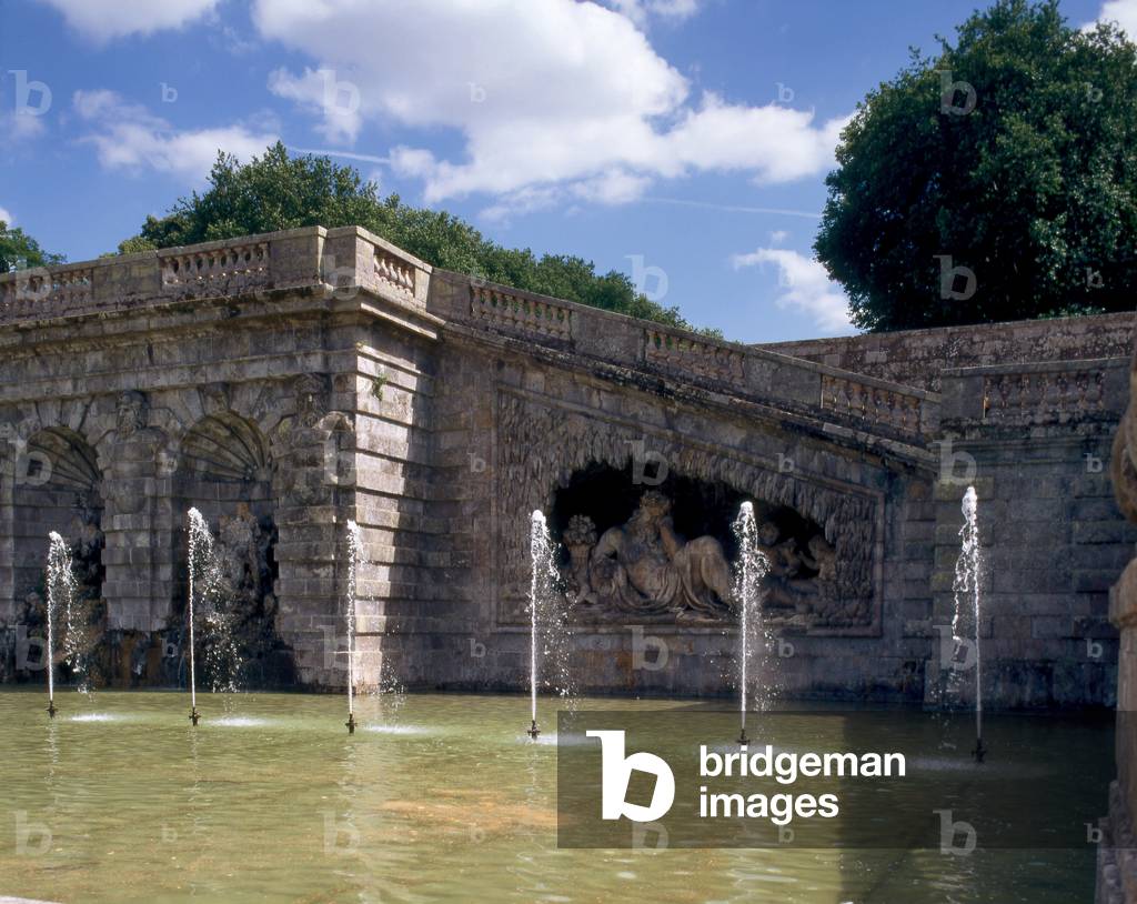 Jardins du chateau de Vaux Le Visomte (Vaux-Le-Vicomte) in Maincy (Seine et Marne). Architect Louis Le Vau (1612-1670), construction 1656-1659, gardens landscaped by Andre le Notre (1613-1700).