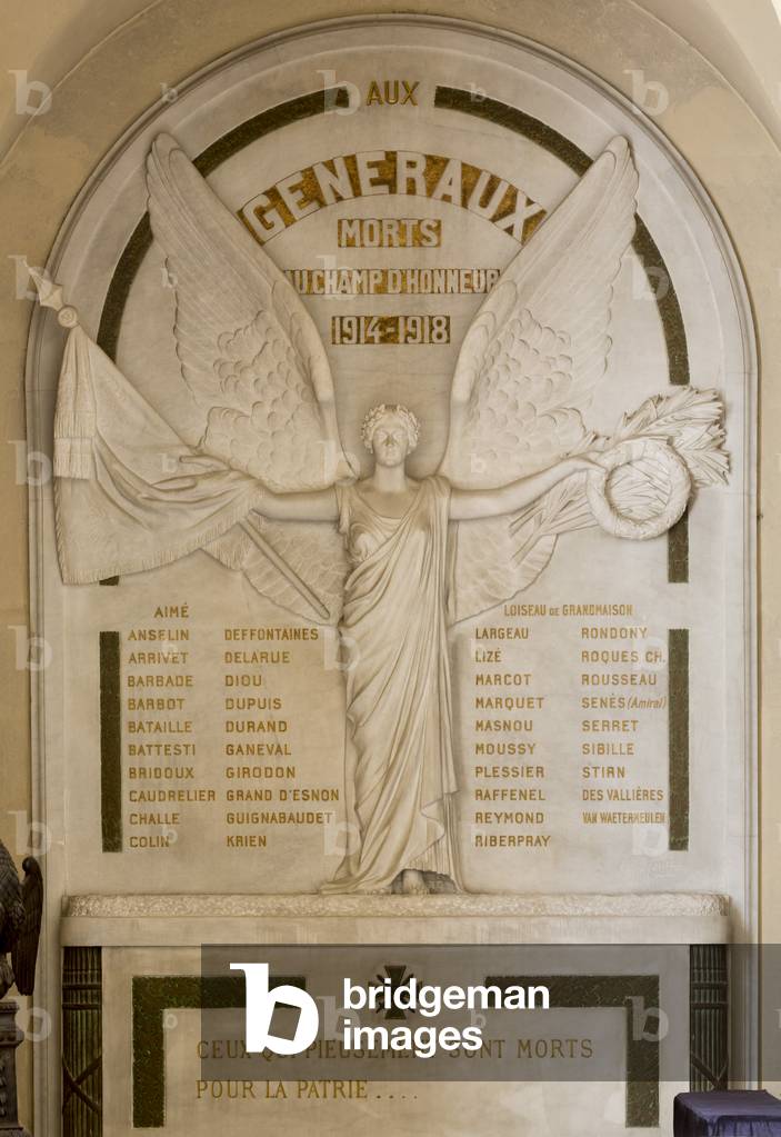 Commemorative plaque of the Chapel of the Invalides (1670), Paris (photograph)