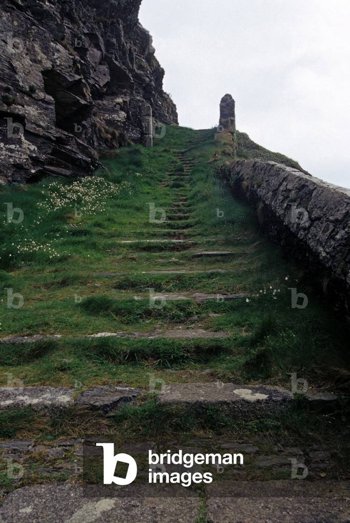 Staircase of the fortifications of Camaret-sur-Mer (Camaret sur Mer), Finistere, Brittany, France. Architecture by Sebastien Le Prestre, Marquis de Vauban (1633-1707).