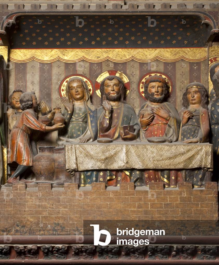 The northern fence of the Cathedrale Notre-Dame de Paris tells the life of Jesus: Les Noces de Cana Cathedrale Notre Dame de Paris - Paris 4 - XIIIth, XIIIth, XIXth, rehabilitation by Viollet-le-Duc -