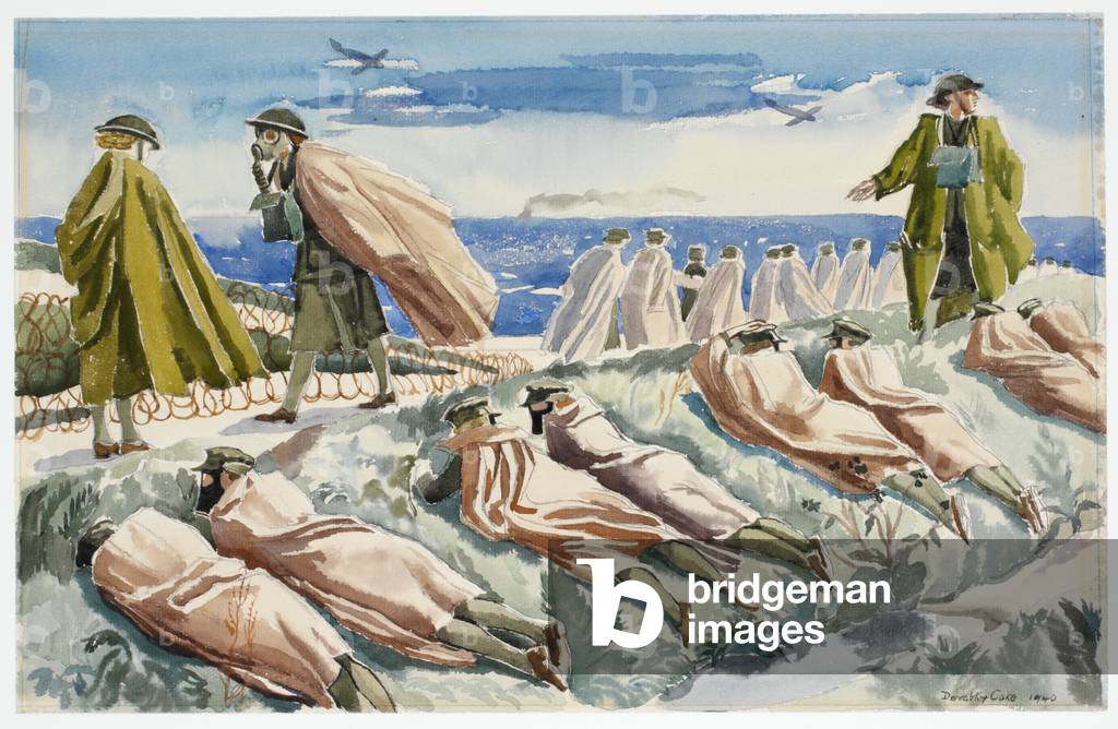 ATS Air Raid Practice, 1940 (w/c on paper )