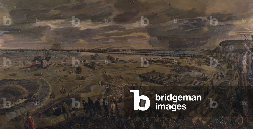 The Landing in Normandy, Arromanches, D-Day plus 20, 26th June 1944, 1947 (oil on canvas)