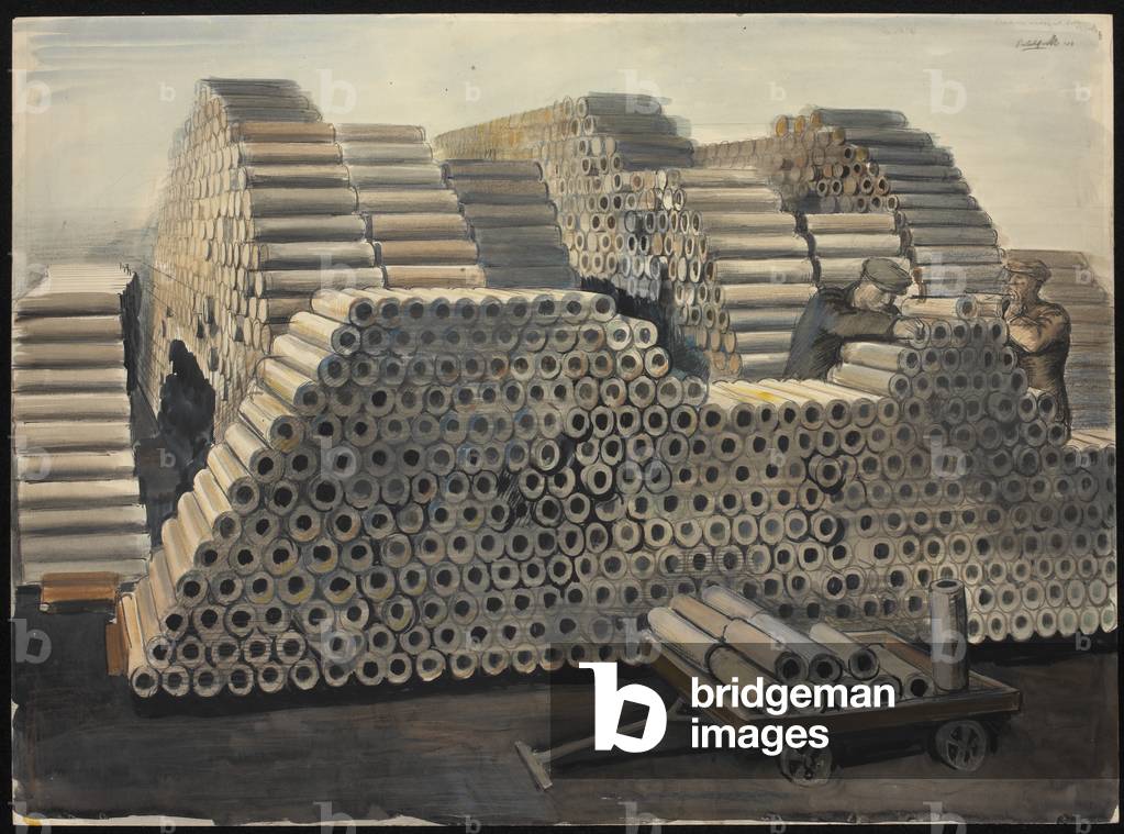 Raw Materials for 4.5 Anti-aircraft Shells, 1941 (w/c)