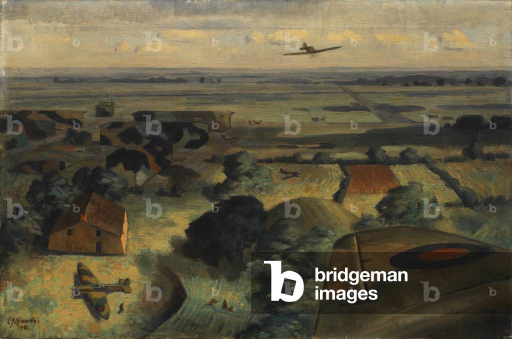A Camouflaged Runway, 1942 (oil on canvas)