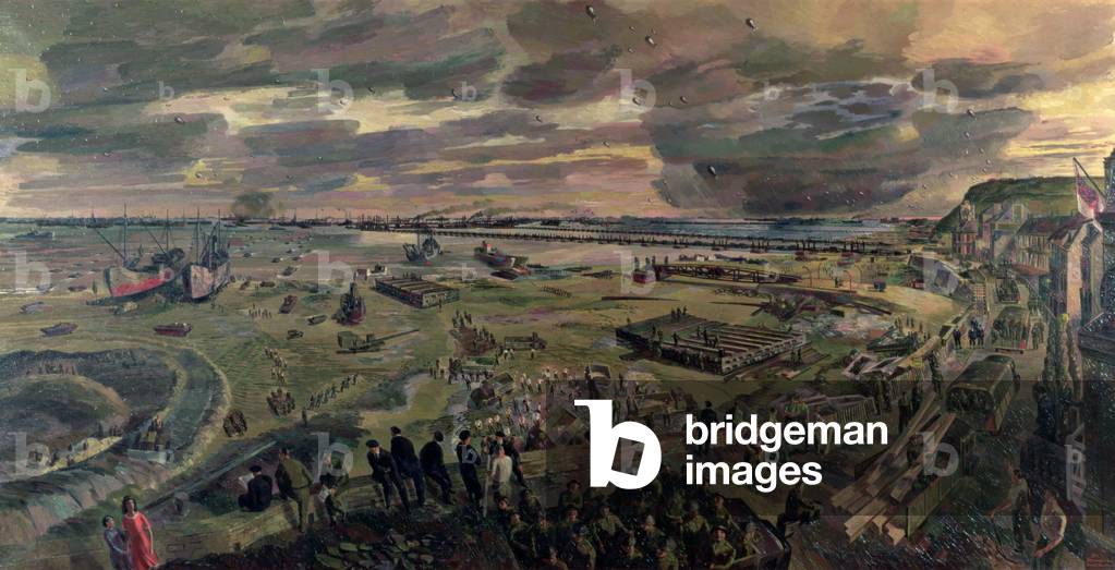 The Landing in Normandy, Arromanches, D-Day plus 20, 26th June 1944, 1947 (oil on canvas)