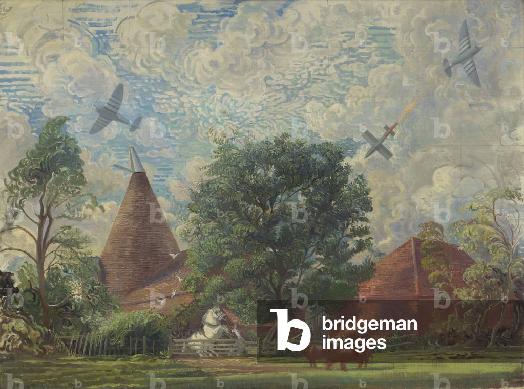 Tempests Attacking Flying Bombs, 1944 (oil on canvas)