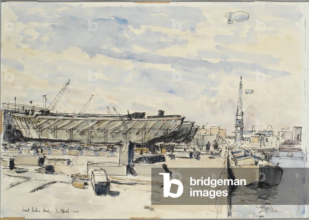 The West India Docks: April 1944 (w/c)