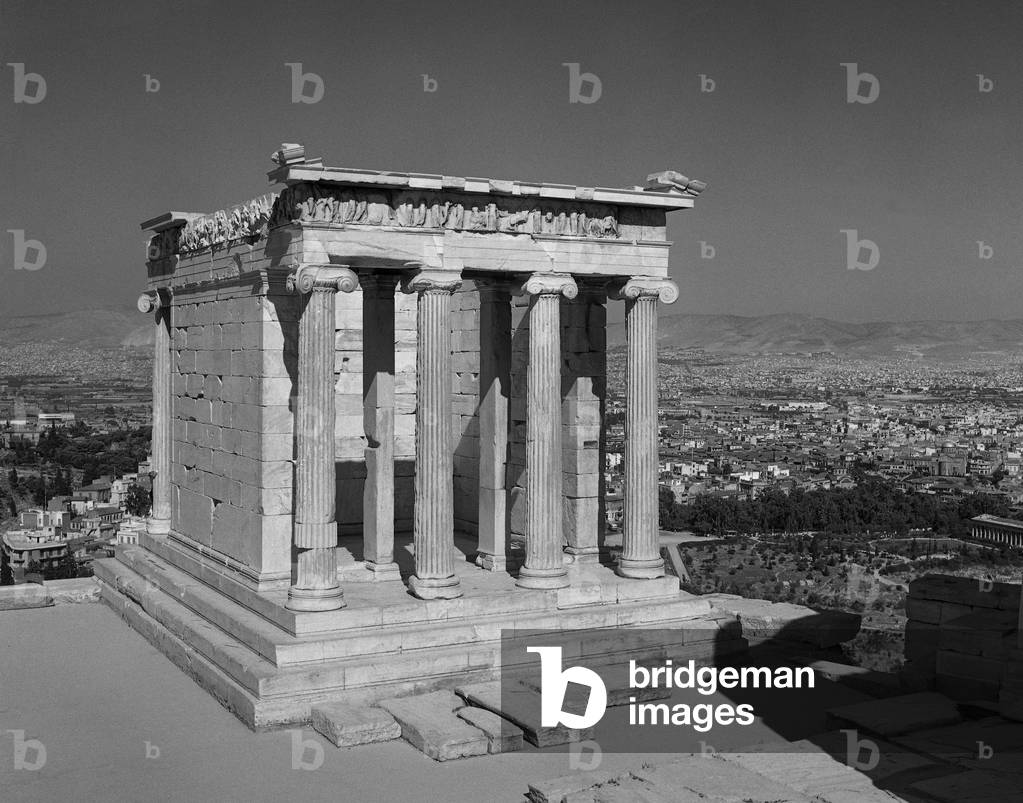 Temple of Athena, Acropolis, Athens (b/w photo)