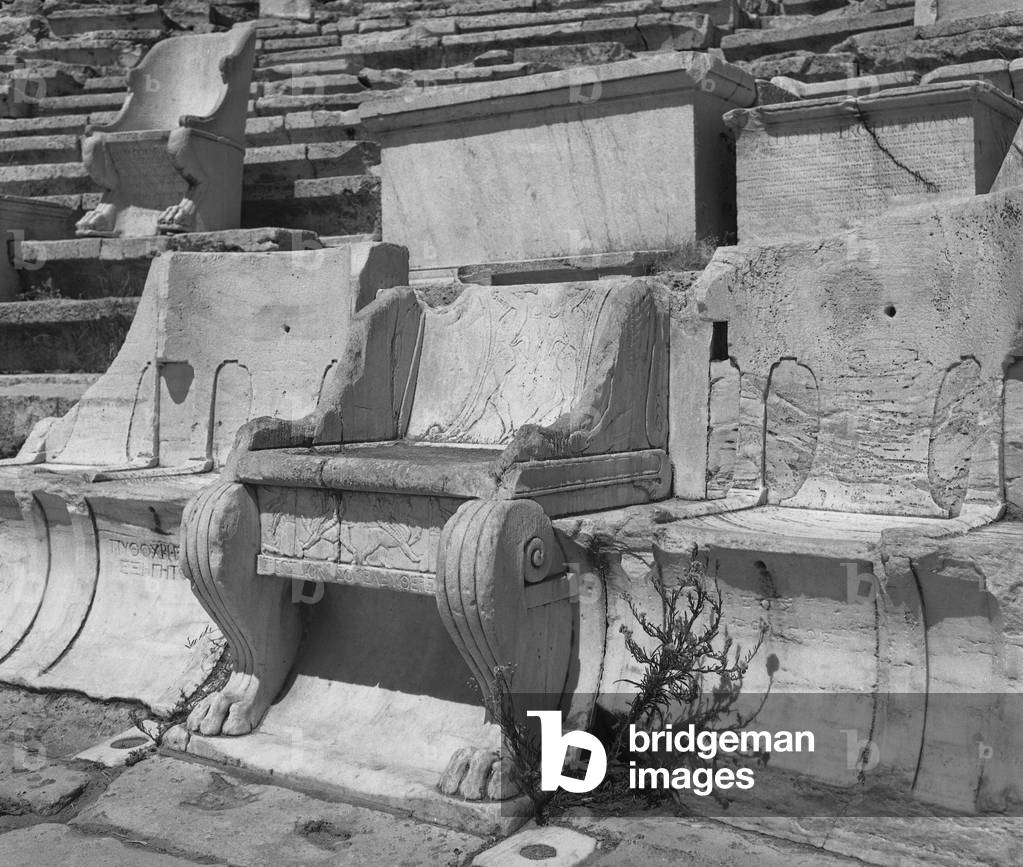 Theatre of Dionysus, Athens (b/w photo)