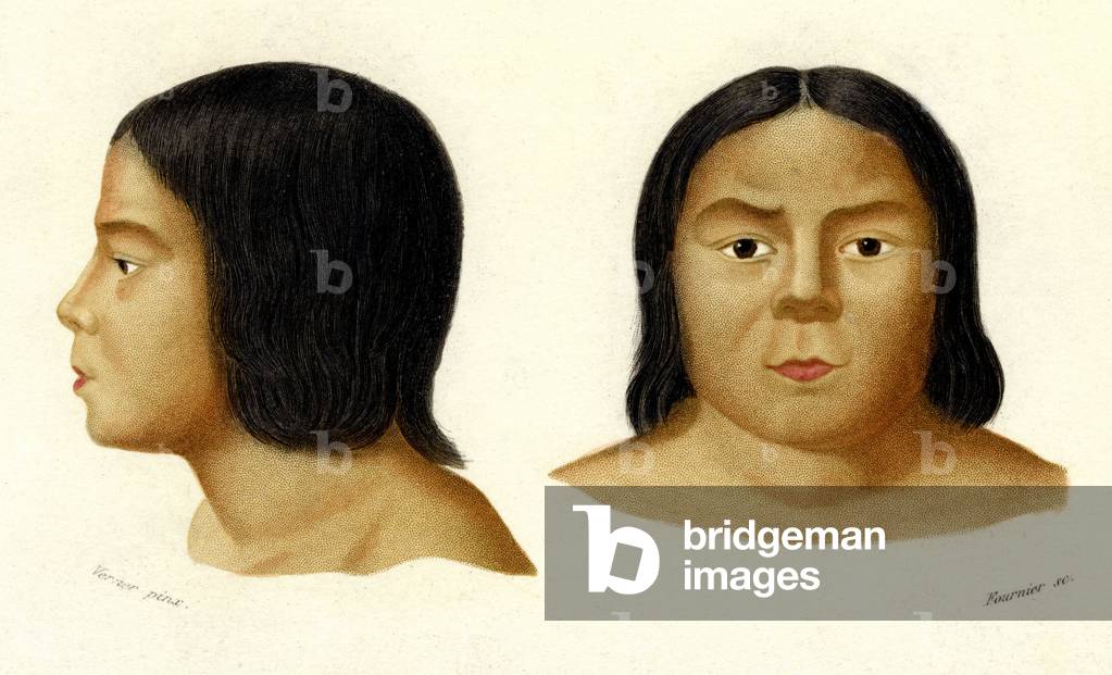 Civilization of the Indians of America: Child of the Indian tribe Ojibbewa age 10, North America. In “Dictionnaire universel d'Histoire naturelle” by Mr. Charles D'Orbigny, 1841-1849.