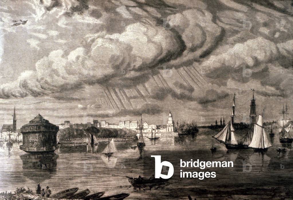 Port of New York in the 19th century.