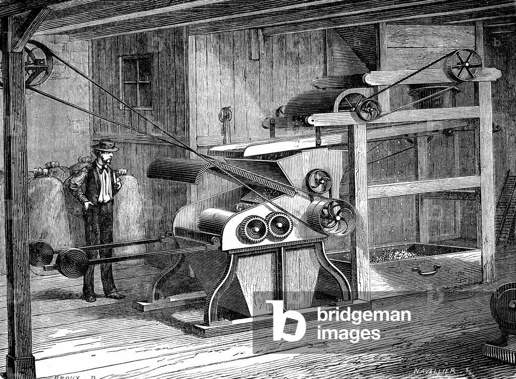 Beer industry,  Crushing mill malt, 
1891