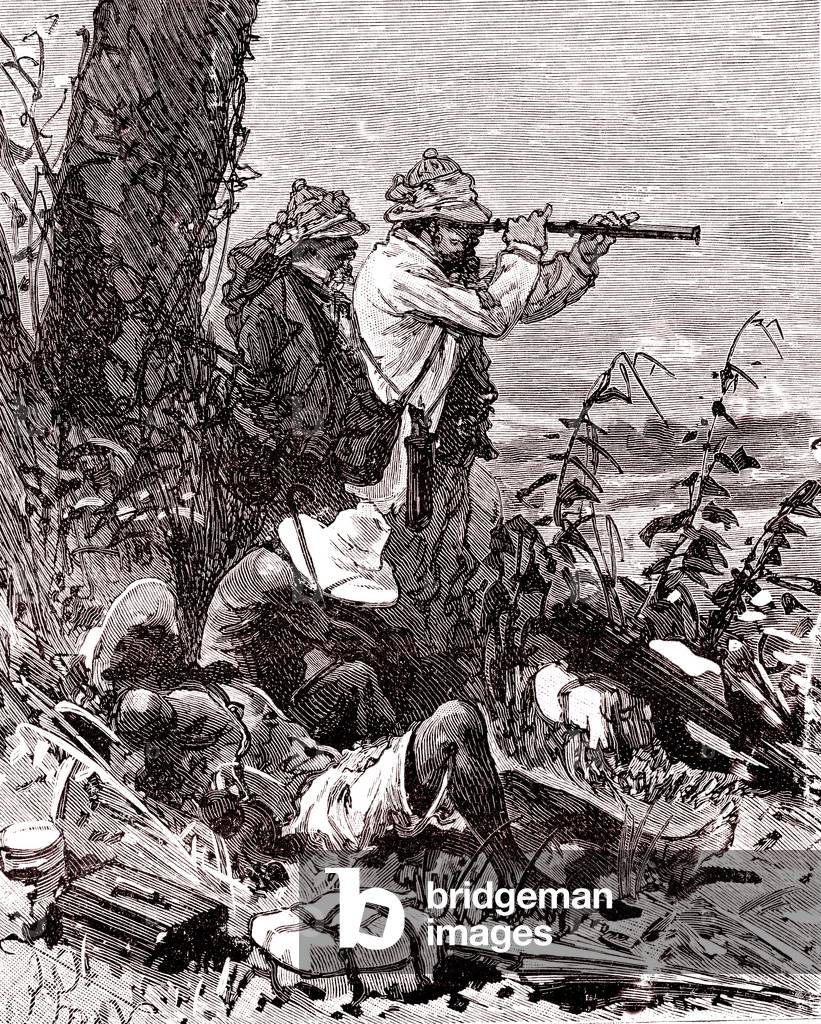Rubber engineers exploring rubber fields in Guyana, 1893