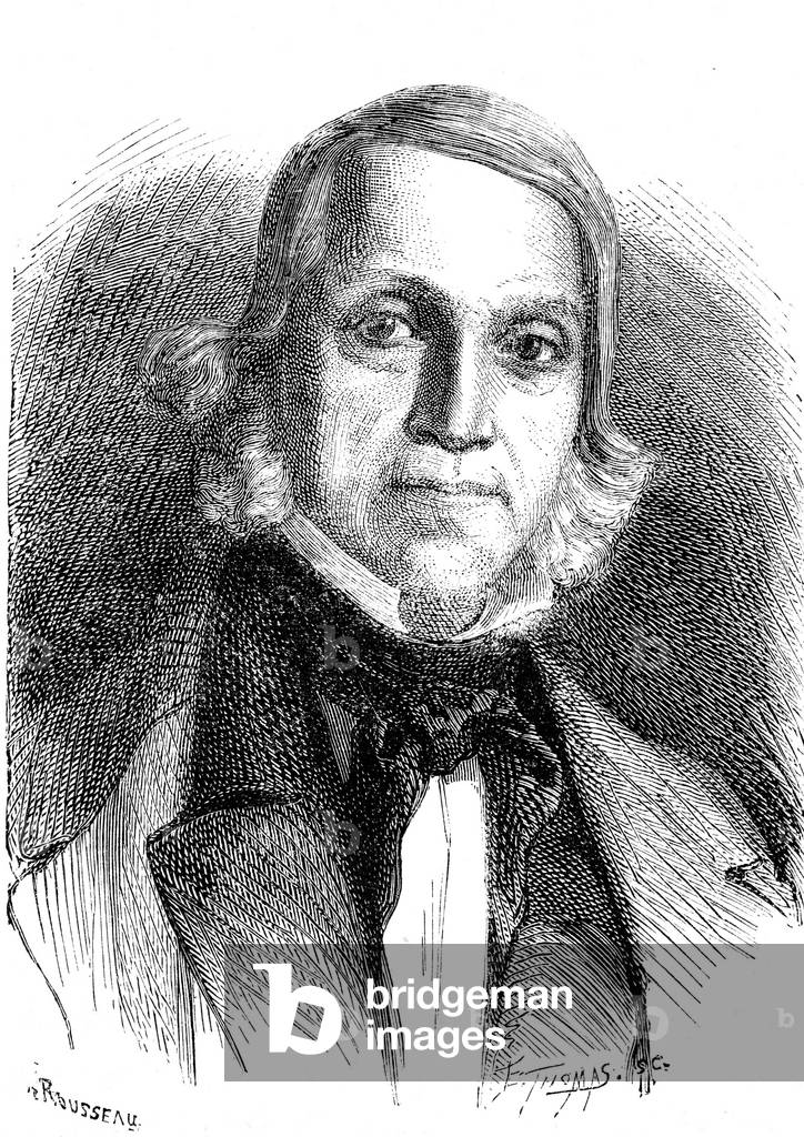 Portrait of composer Jean Francois Sudre (engraving)