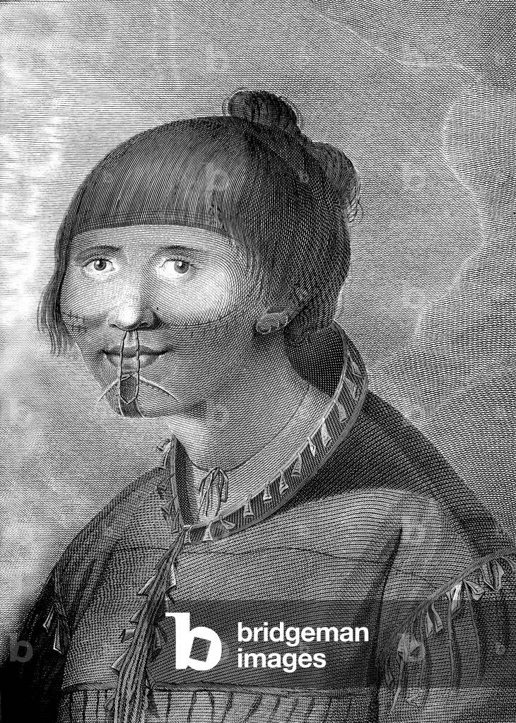Native woman from Oonalashka. 1785 (engraving)