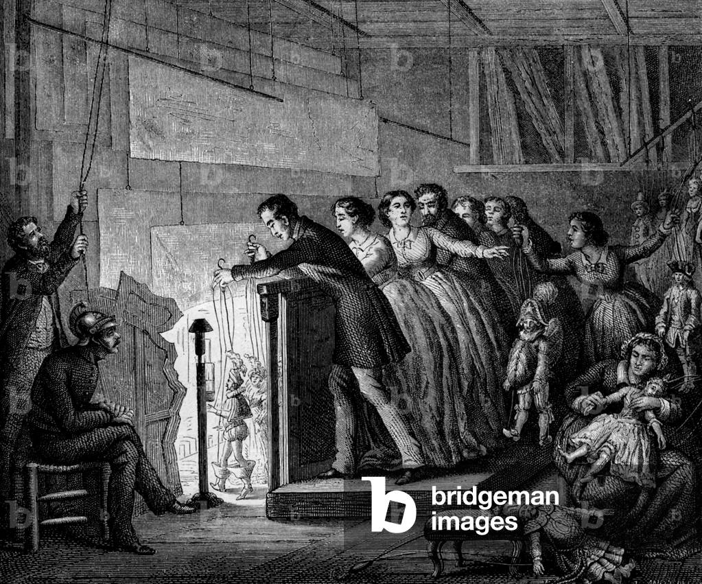 Behind the scenes of the Theatre Seraphin, Paris, 1794