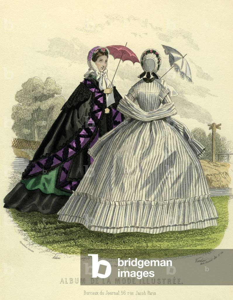 "Album de l'mode illustree" 1862, b/w