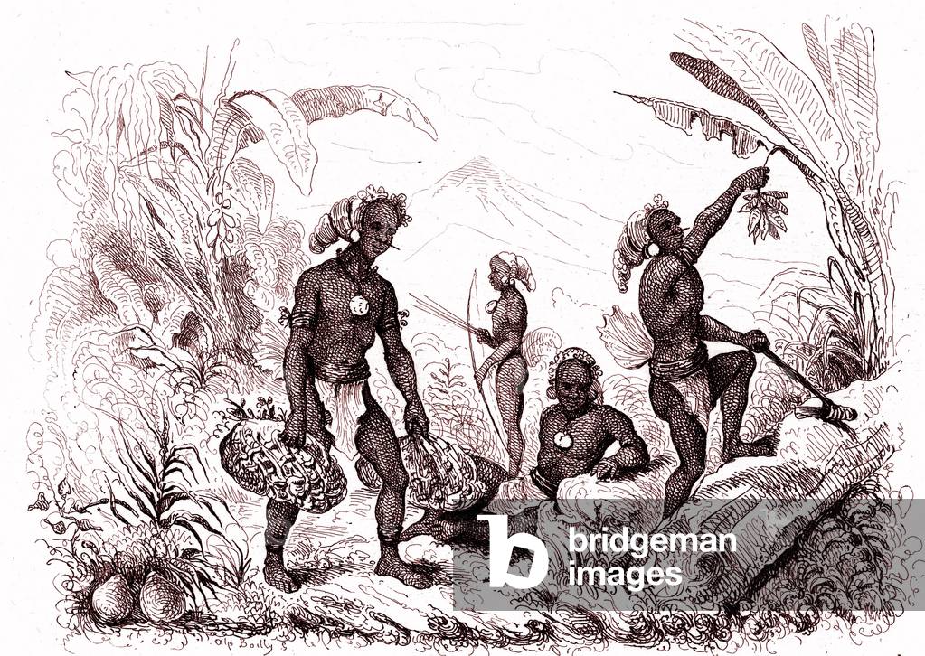 Residents of VANIKORO, Melanesia Island (east of the Solomon Islands), Oceania.