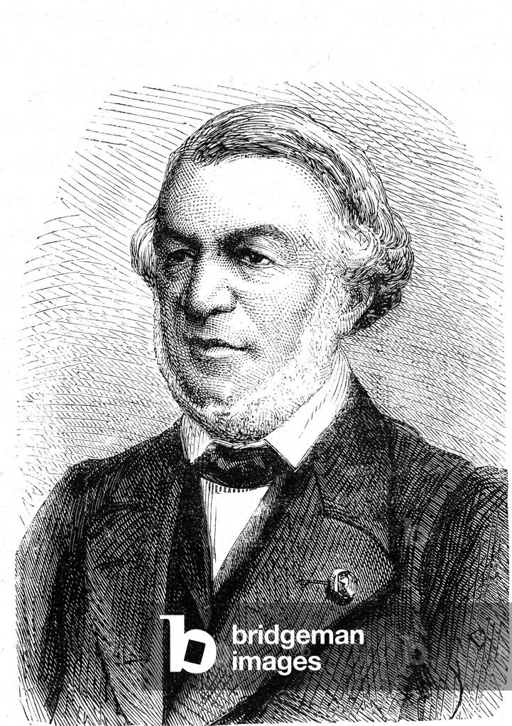 Eugene FLACHAT (1802-1873, French engineer of the railway. Engraving 1867