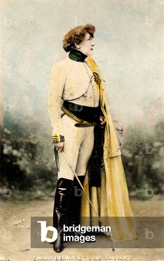 Portrait of Henriette Rosine Bernard dit Sarah Bernhardt (1844-1923) in Edmond Rostand's play “”” L'Aiglon”””.