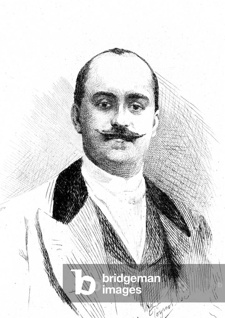 Jules Albert Comte DE Dion (1856-1946), French politician and industrialist, 1900 (engraving)