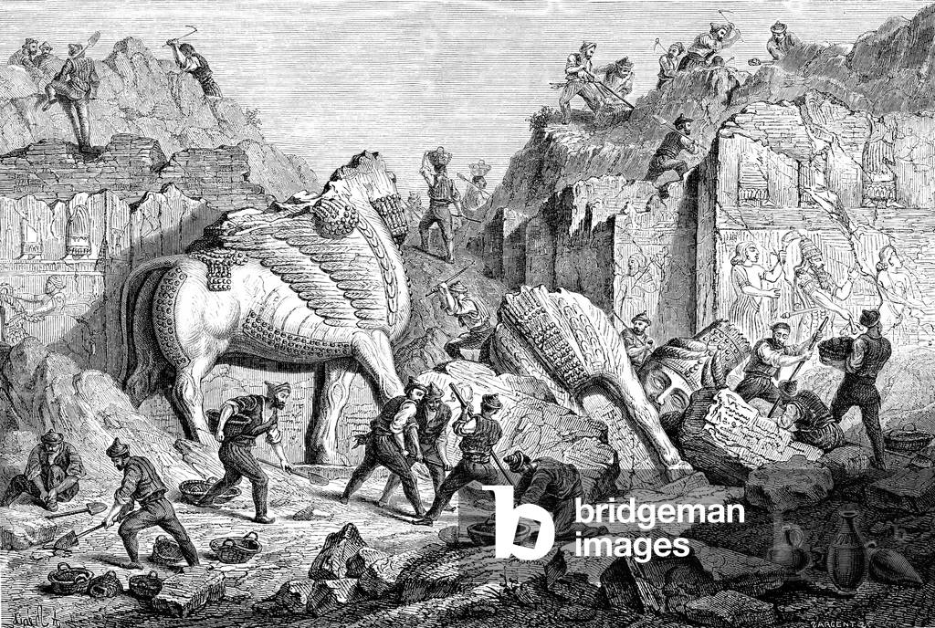 Excavations of 1843 in KHORSABAD, Mesopotamia (Iraq).