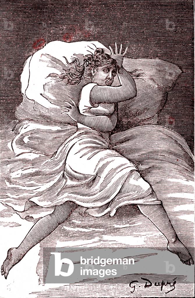 Bordering hysteria. 1887 (engraving)