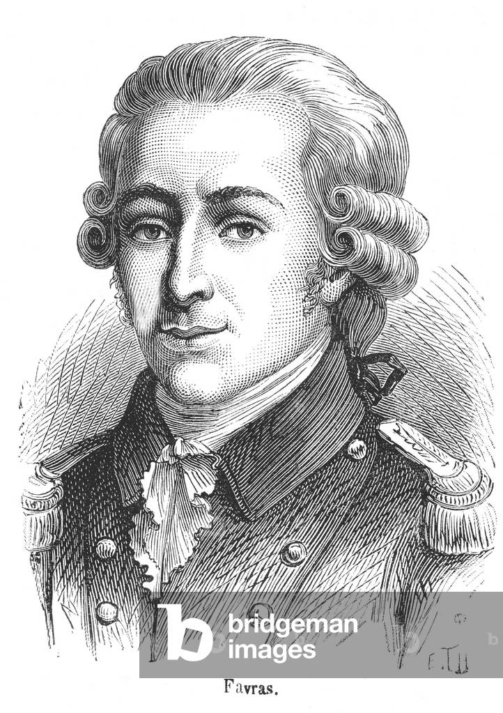 Thomas De Mahy, Marquis de Favras (1744-1790), French military and royalist (Revolution). Engraving 1864