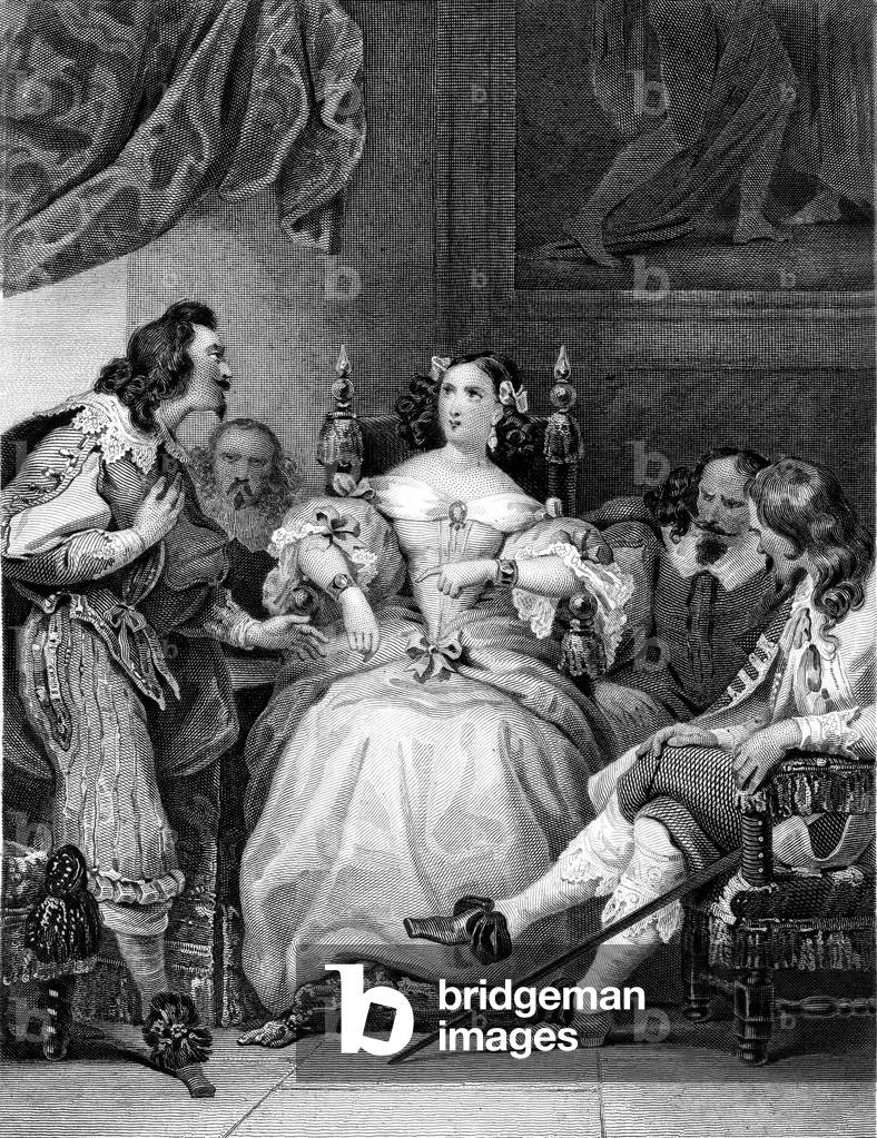 Princess Aurelie, piece by Casimir Delavigne (1793-1843). The scene is in Salerno, Italy. Engraving 1836