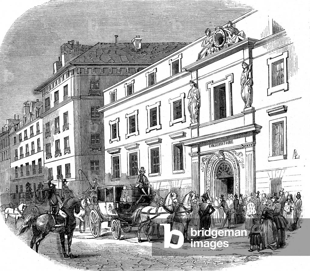 Paris Conservatoire in the 1830's (engraving)