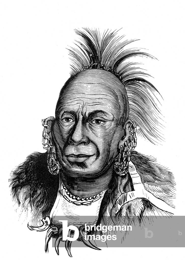 North America Red skin Indian, 1861 (engraving)