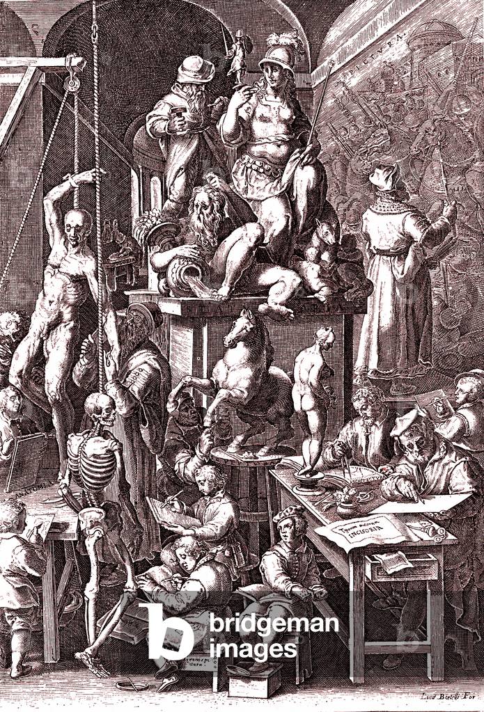 An italian artist workshop in XVI century, 1895