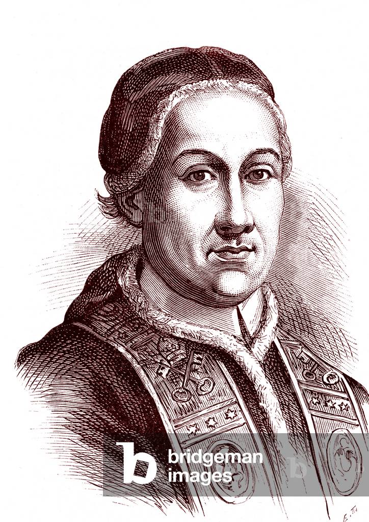 Pope Pius VI, 1869 (Engraving)