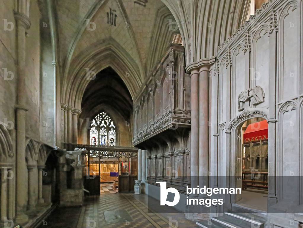 Ambulatory, St. Albans Cathedral, Hertfordshire (photo)