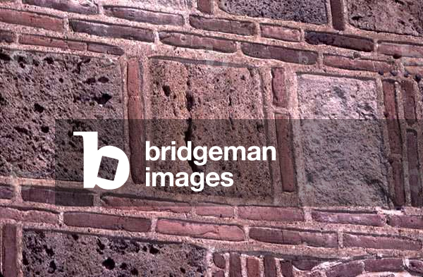 Detail of the exterior wall of the church, built 1311-21 (photo)