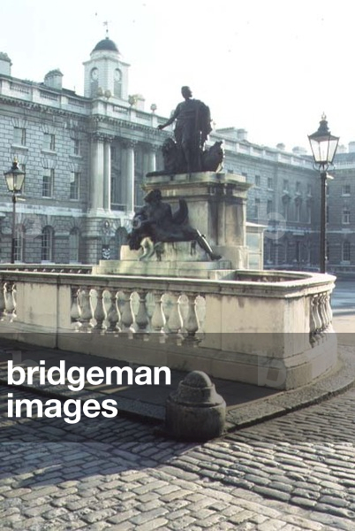 Sculpture of George III (1738-1820) in the Courtyard at Somerset House, London (photo)