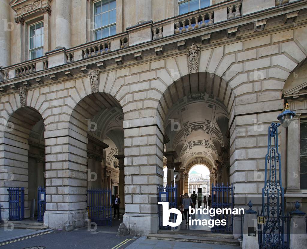 The Strand frontage of Somerset House from the north west (photo)