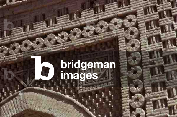 Detail of brick ornament and portal, early 10th century (photo) (detail of 117437)