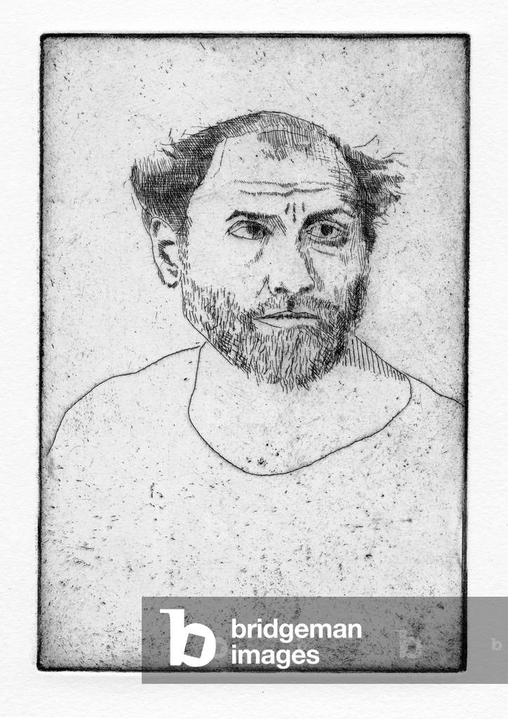 Hieronymus returned the bee. As he did so, Ambrose related his own affliction, 2011 (etching)