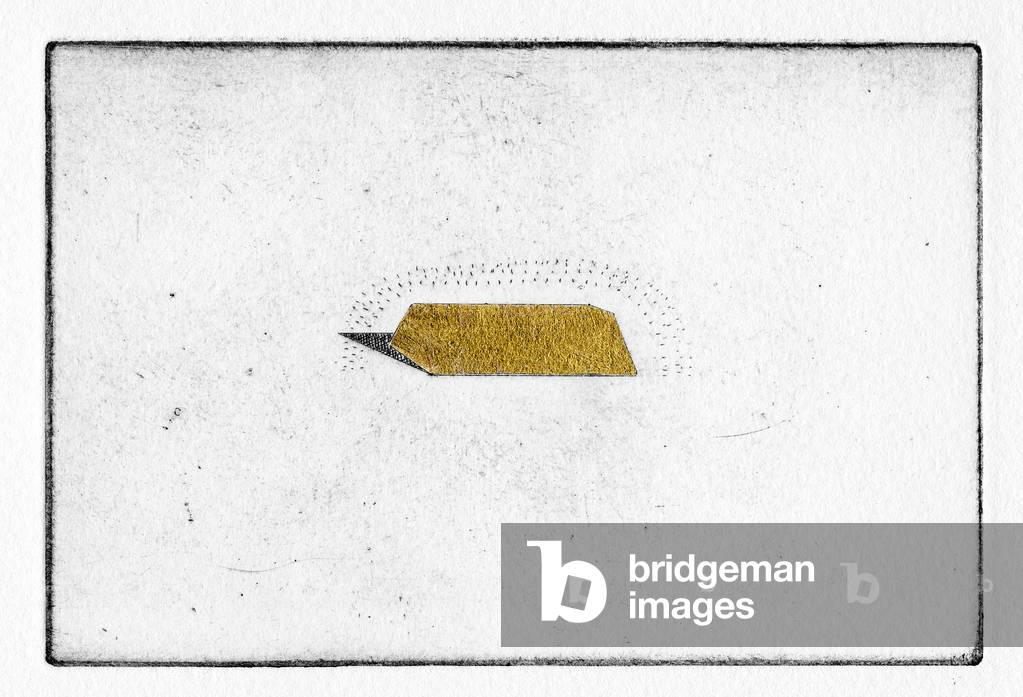 He loved the glint of gold, 2011 (etching with gold leaf)