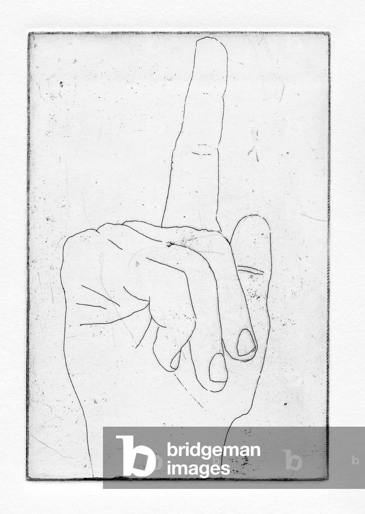 Thus Hieronymus had an epiphany, 2011 (etching)